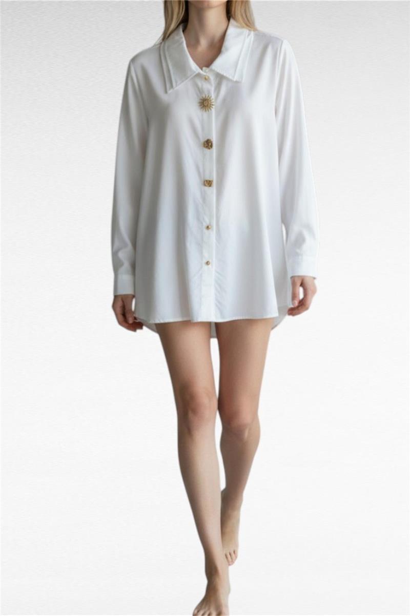 camicia con bottoni oro sun